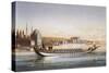 Sultan's Palace and Boats Parade in Turkey in 1855, Print by Lemercier, 19th Century-null-Stretched Canvas