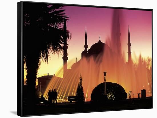 Sultanahmet, Blue Mosque, Istanbul, Turkey-Peter Adams-Framed Stretched Canvas