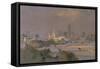 Sultry Afternoon in August, King's Reach, 1988-Trevor Chamberlain-Framed Stretched Canvas