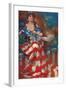 Sultry Siren Wrapped in Flag-null-Framed Art Print