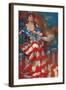 Sultry Siren Wrapped in Flag-null-Framed Art Print