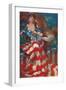 Sultry Siren Wrapped in Flag-null-Framed Art Print