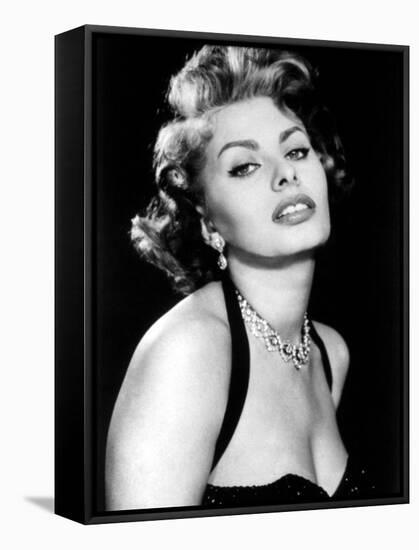 Sultry Sophia Loren Publicity Pose Promotion for Pride and the Passion, 1957-null-Framed Stretched Canvas