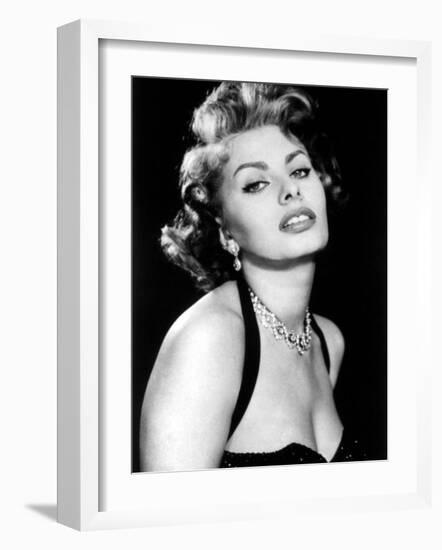 Sultry Sophia Loren Publicity Pose Promotion for Pride and the Passion, 1957-null-Framed Photo
