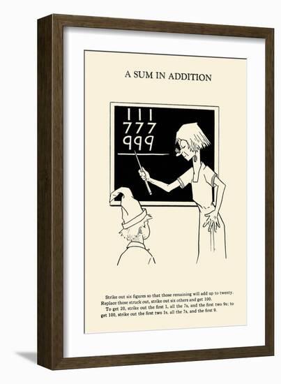 Sum In Addition-null-Framed Art Print