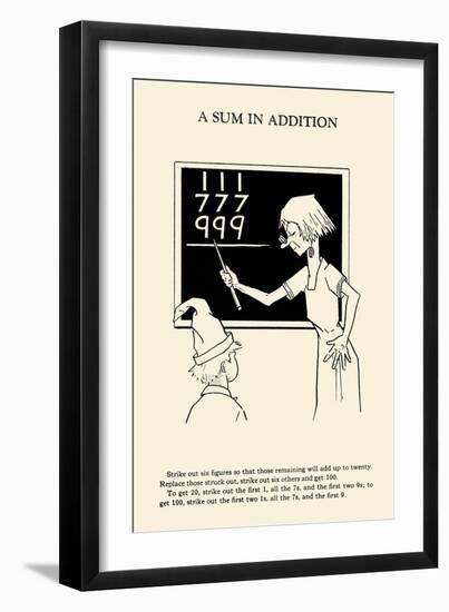 Sum In Addition-null-Framed Art Print