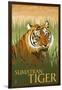 Sumatran Tiger - Lithograph Series-Lantern Press-Framed Art Print