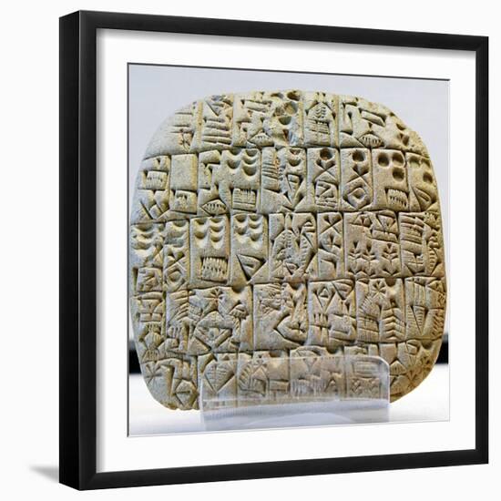 Sumerian Contract Written in Pre-Cuneiform Script-null-Framed Photographic Print