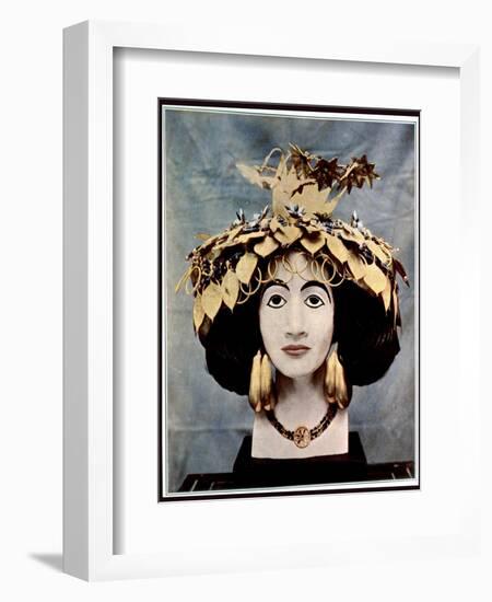 Sumerian Headdress Worn by Queen Shub-Ad, Discovered in Ur by Mr. C. Leonard Woolley-null-Framed Giclee Print