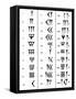 Sumerian Number System-Science Source-Framed Stretched Canvas