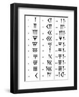 Sumerian Number System-Science Source-Framed Premium Giclee Print