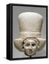 Sumerian Sculpture of Female Head Wearing a Polos-null-Framed Stretched Canvas