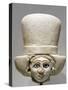 Sumerian Sculpture of Female Head Wearing a Polos-null-Stretched Canvas