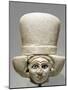 Sumerian Sculpture of Female Head Wearing a Polos-null-Mounted Photographic Print