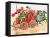 Sumerian War Chariot (Gouache on Paper)-Peter Jackson-Framed Stretched Canvas