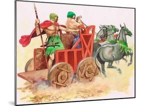 Sumerian War Chariot (Gouache on Paper)-Peter Jackson-Mounted Giclee Print