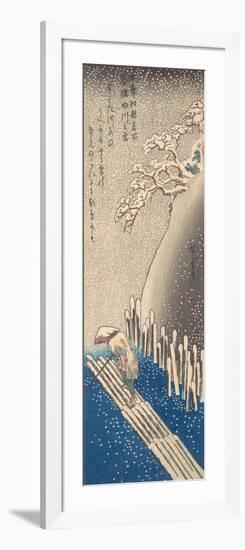 Sumida River in the Snow-Utagawa Hiroshige-Framed Art Print