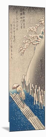 Sumida River in the Snow-Utagawa Hiroshige-Mounted Art Print