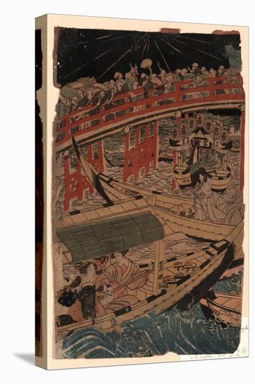 Sumidagawa Funaasobi-Utagawa Toyokuni-Stretched Canvas