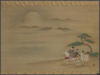 Mount Fuji: Episode from the 'Tales of Ise'-Sumiyoshi Hiromine-Stretched Canvas