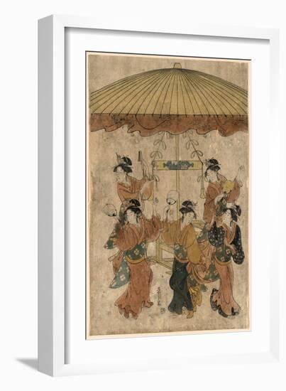 Sumiyoshi Odori-Hosoda Eishi-Framed Giclee Print