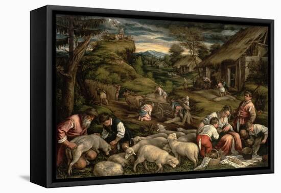 Summer, 1576-Francesco Bassano-Framed Stretched Canvas