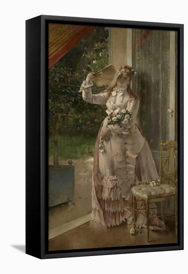 Summer, 1877 (Oil on Canvas)-Alfred Emile Stevens-Framed Stretched Canvas