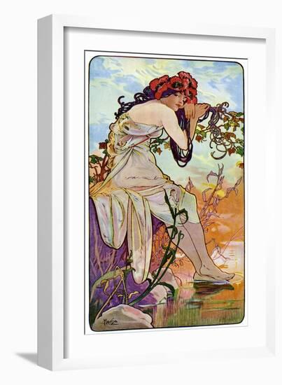 Summer, 1899-Alphonse Mucha-Framed Giclee Print