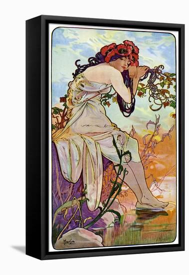 Summer, 1899-Alphonse Mucha-Framed Stretched Canvas