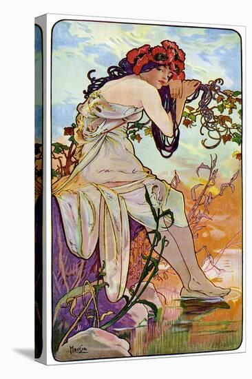 Summer, 1899-Alphonse Mucha-Stretched Canvas