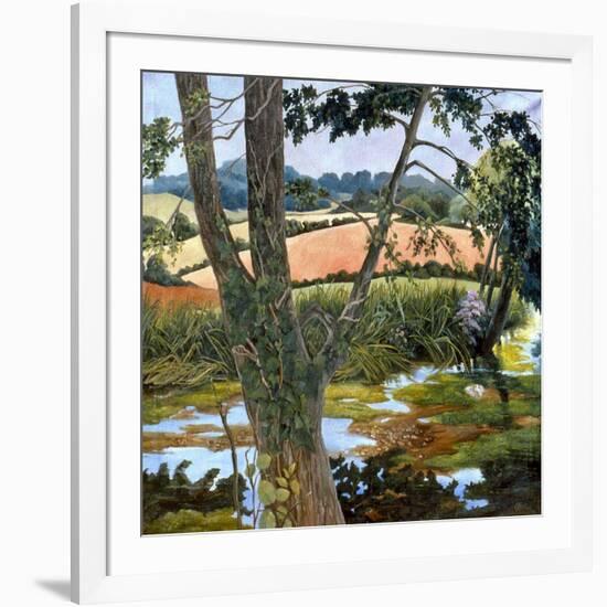 Summer amongst the reeds-Cristiana Angelini-Framed Giclee Print