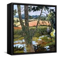 Summer amongst the reeds-Cristiana Angelini-Framed Stretched Canvas