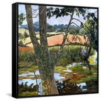 Summer amongst the reeds-Cristiana Angelini-Framed Stretched Canvas