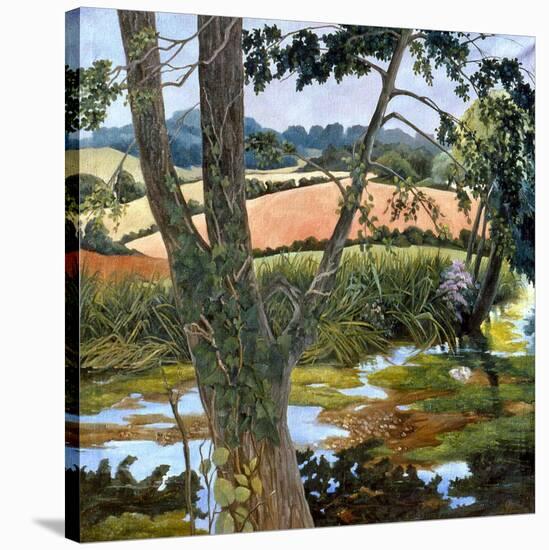 Summer amongst the reeds-Cristiana Angelini-Stretched Canvas