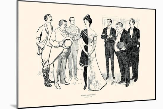 Summer And Winter-Charles Dana Gibson-Mounted Art Print