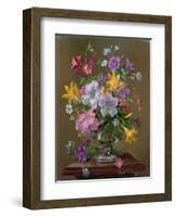 Summer Arrangement in a Glass Vase-Albert Williams-Framed Giclee Print