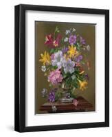 Summer Arrangement in a Glass Vase-Albert Williams-Framed Giclee Print