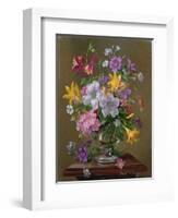 Summer Arrangement in a Glass Vase-Albert Williams-Framed Giclee Print