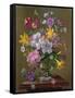 Summer Arrangement in a Glass Vase-Albert Williams-Framed Stretched Canvas