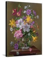 Summer Arrangement in a Glass Vase-Albert Williams-Stretched Canvas