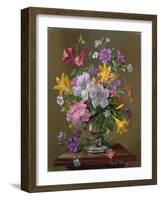 Summer Arrangement in a Glass Vase-Albert Williams-Framed Giclee Print