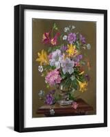 Summer Arrangement in a Glass Vase-Albert Williams-Framed Giclee Print