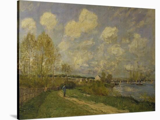 Summer at Bougival, 1876-Alfred Sisley-Stretched Canvas