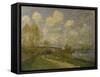 Summer at Bougival, 1876-Alfred Sisley-Framed Stretched Canvas