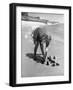 Summer at Cape Cod: Bottles of Coca Cola Buried in the Surf to Keep Them Cool-Alfred Eisenstaedt-Framed Photographic Print