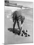 Summer at Cape Cod: Bottles of Coca Cola Buried in the Surf to Keep Them Cool-Alfred Eisenstaedt-Mounted Photographic Print