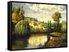 Summer at Limoux-Max Hayslette-Framed Stretched Canvas