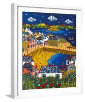 Summer at Mousehole-Brian Pollard-Framed Giclee Print