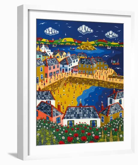 Summer at Mousehole-Brian Pollard-Framed Giclee Print