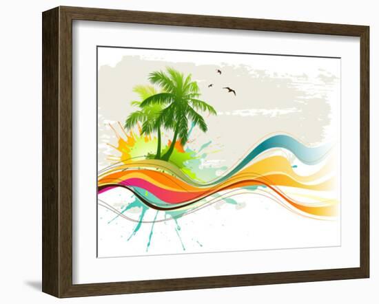 Summer Background-Misha-Framed Art Print